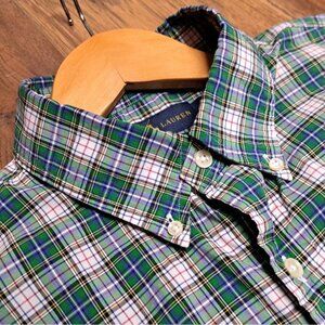 Ralph Lauren Blue and Green Plaid Casual Shirt